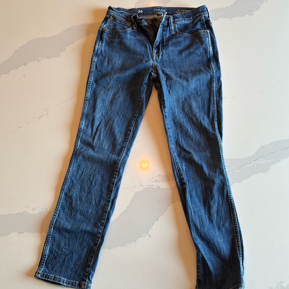 J. Crew 9 Inch Vintage Slim Straight Jean - 26